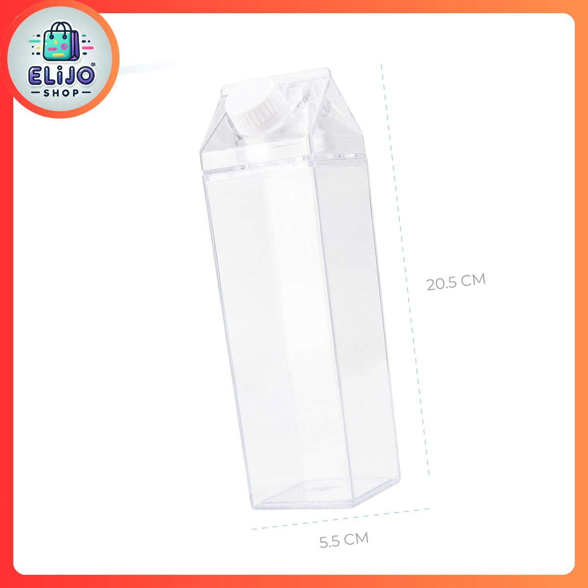 Botella 1 Litro Diseño Cartón de Leche – Moderna, Práctica y Súper Original